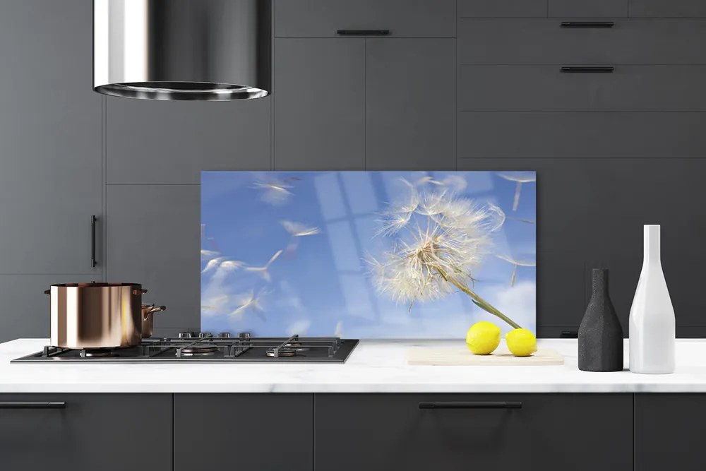 Panel Szklany do Kuchni Puszysty Dmuchawiec