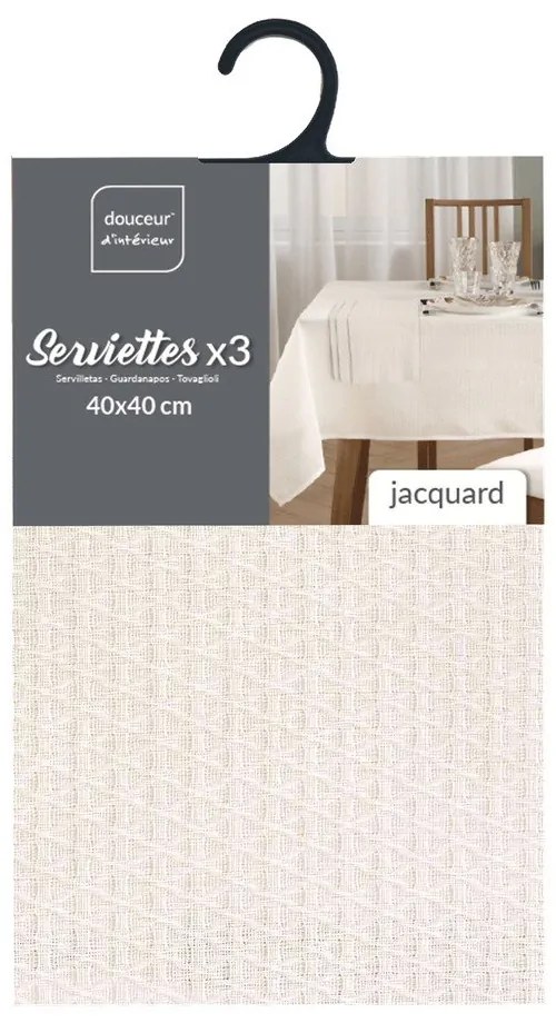 Serwetki zestaw 3 szt. 40x40 cm Stella – douceur d'intérieur