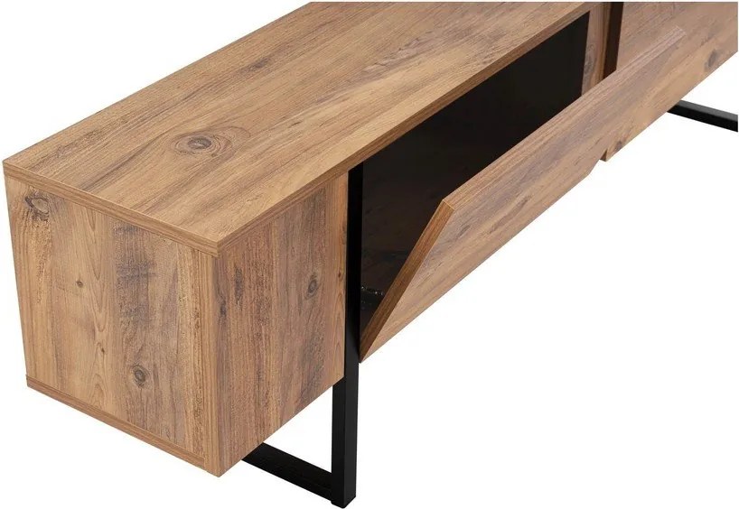 Szafka pod TV w dekorze sosny w naturalnym kolorze 180x50x29,5 cm Serenity – Kalune Design