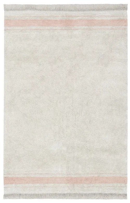Różowo-kremowy bawełniany dywan tkany ręcznie odpowiedni do prania 140x200 cm Gastro Rose – Lorena Canals