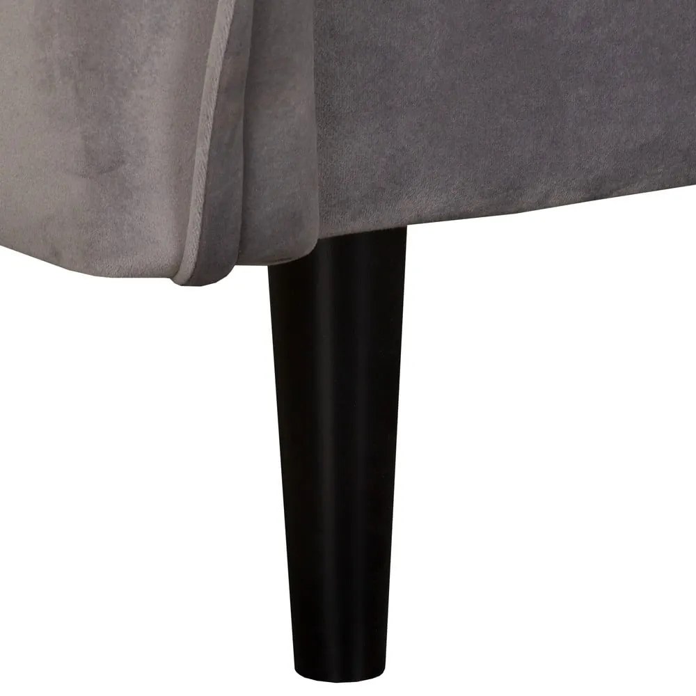 Szara aksamitna sofa 138 cm Juli – Ropez