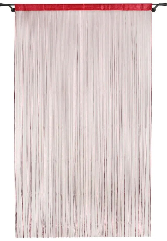 Czerwona zasłona na drzwi 100x200 cm String – Mendola Fabrics