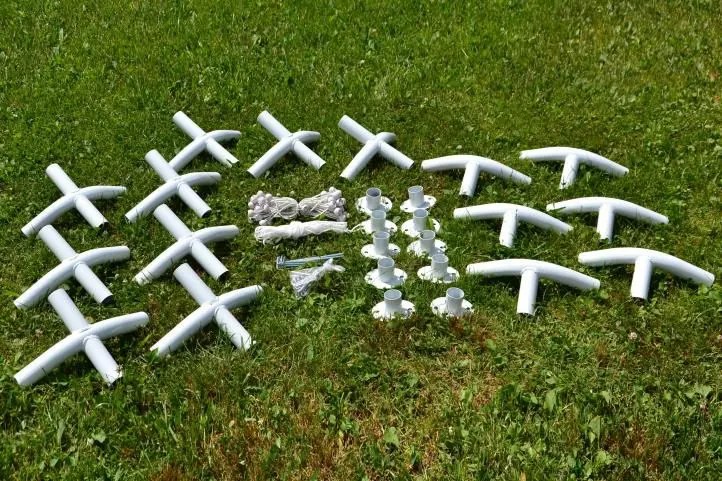 Duży namiot ogrodowy 32 m² – stalowe rurki, plandeka PE,4×8m