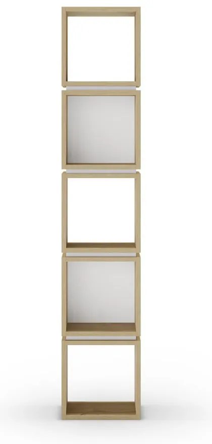 Biały regał w dekorze dębu 32x167 cm Lofty – Marckeric