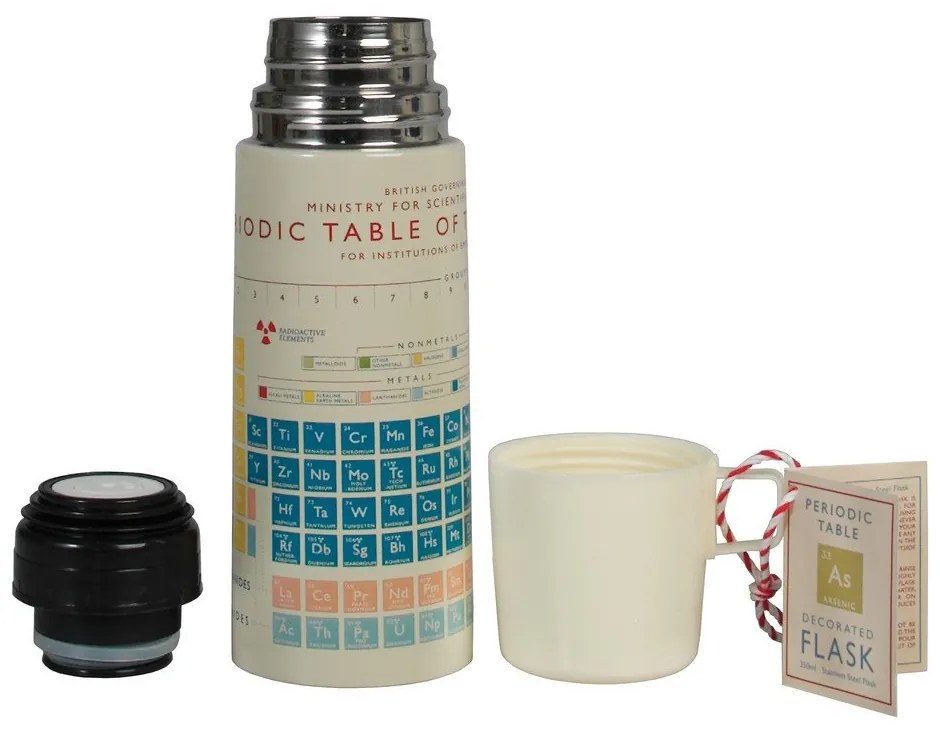 Kremowy termos dla dzieci 350 ml Periodic Table – Rex London