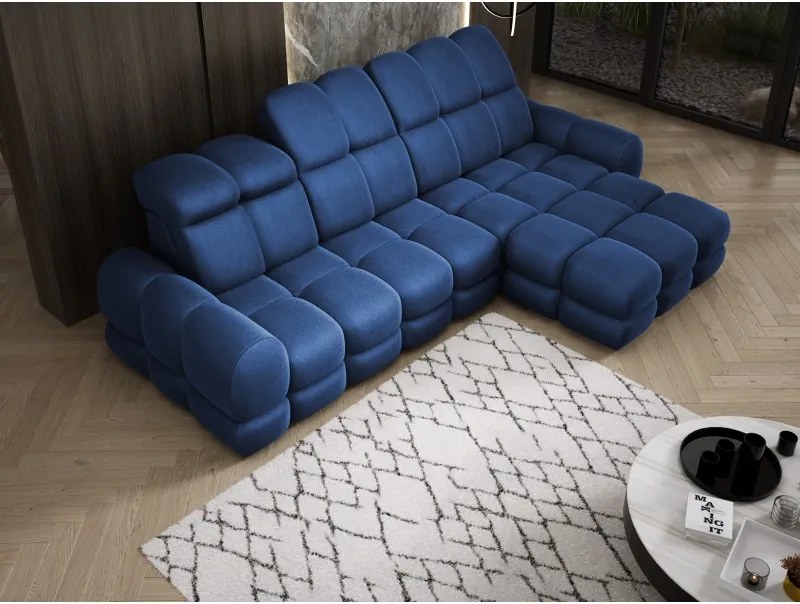 Narożnik TOLLO MINI S Prawostronny Elektryczna regulacja Solar 79 kolor Niebieski WERSAL