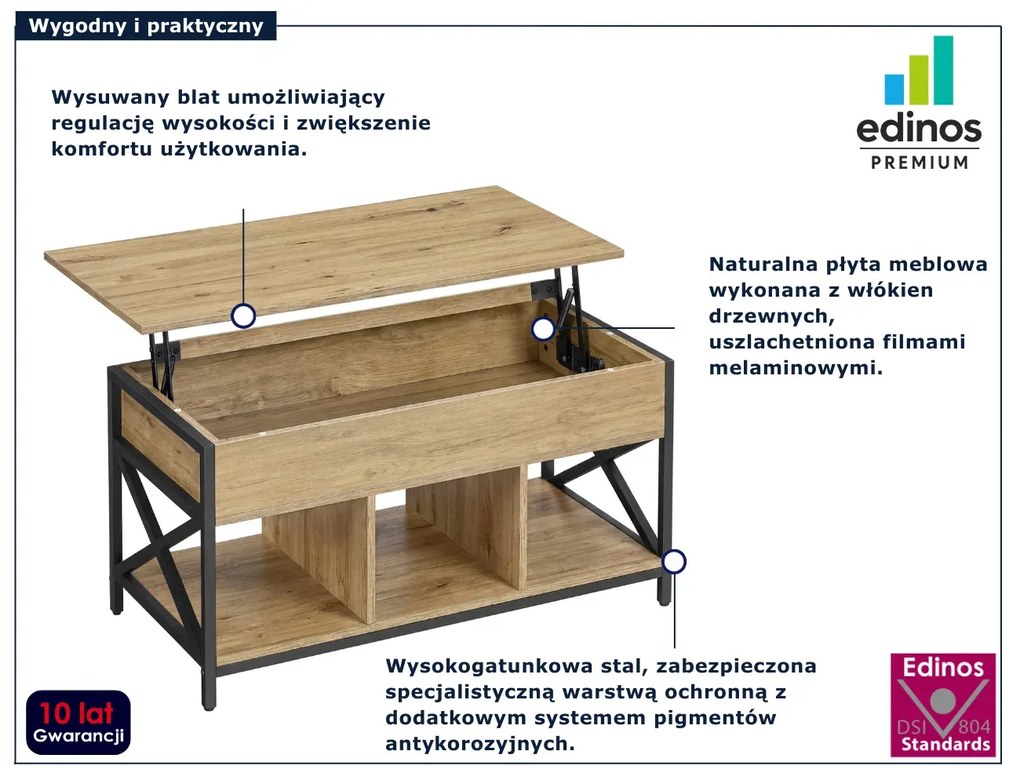 Nowoczesny rozkładany stolik kawowy P4-N21
