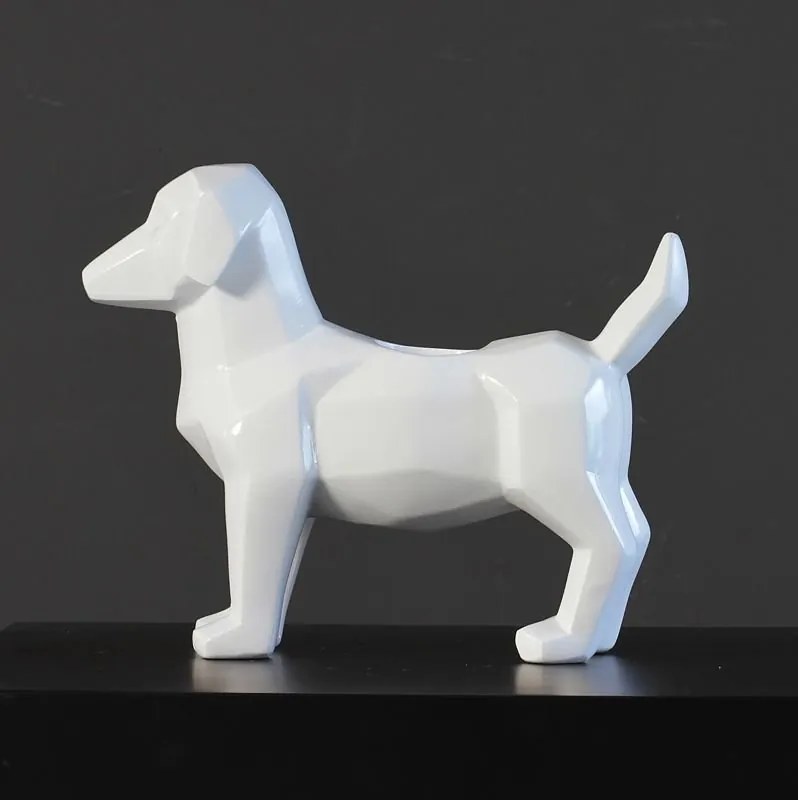 Geometryczna rzeźba psa