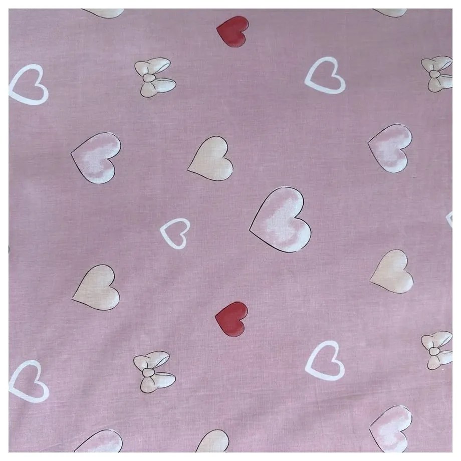 Różowa bawełniana pościel dziecięca jednoosobowa 140x200 cm Minnie "Balloon" – Jerry Fabrics