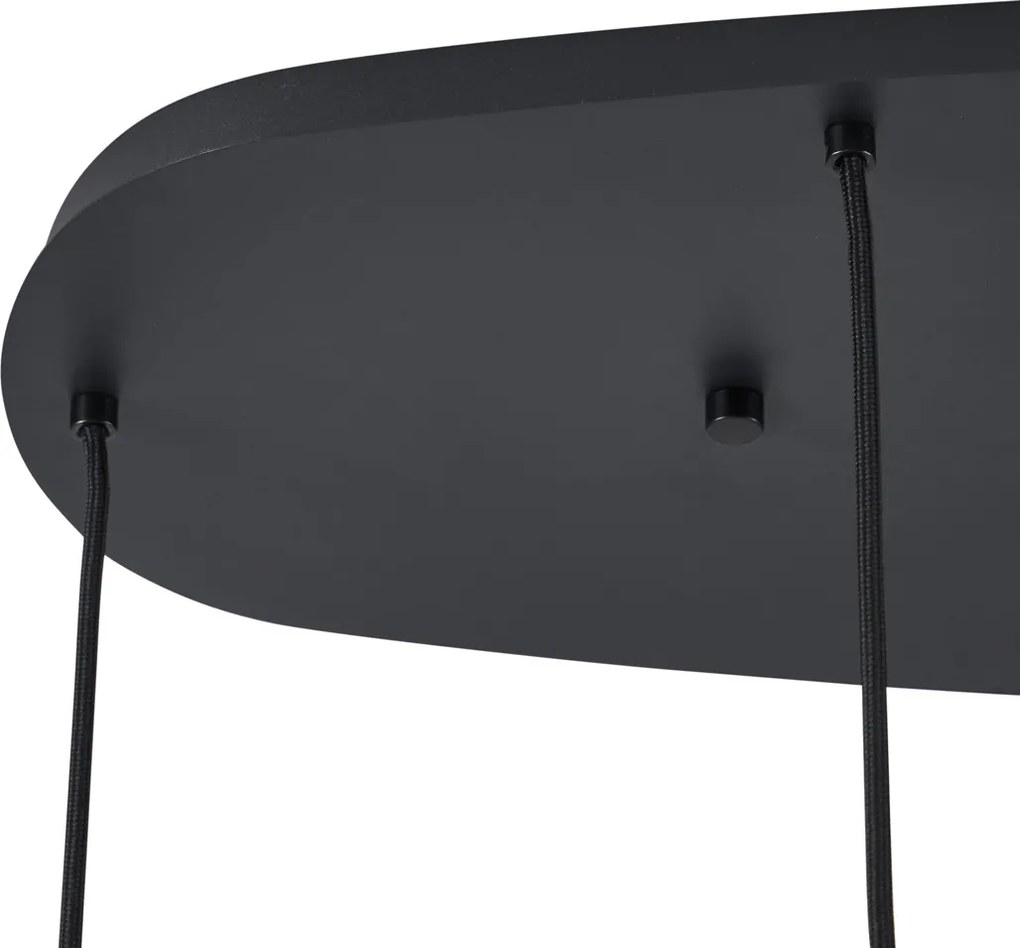 Nowoczesna lampa wisząca czarna 6-punktowa - Biles