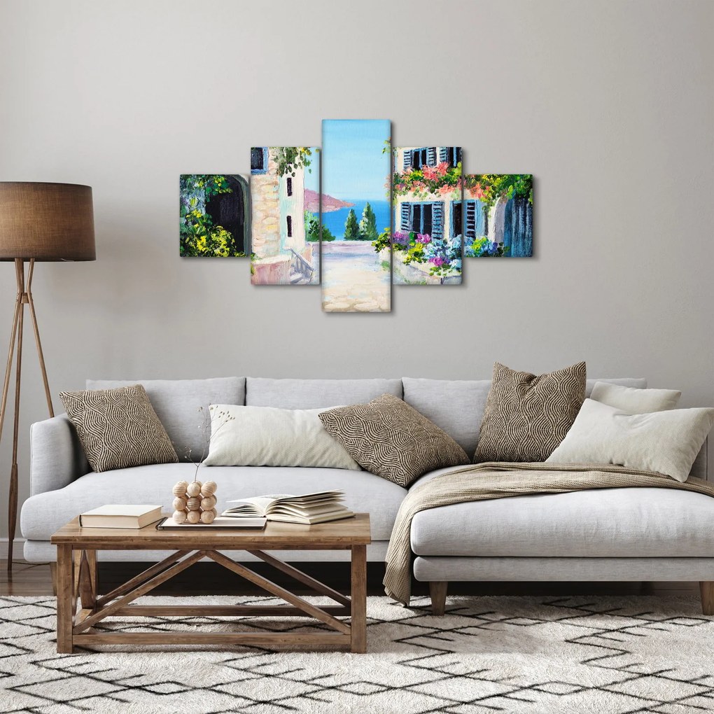Obraz - Grecka aleja, obraz olejny (125x70 cm)