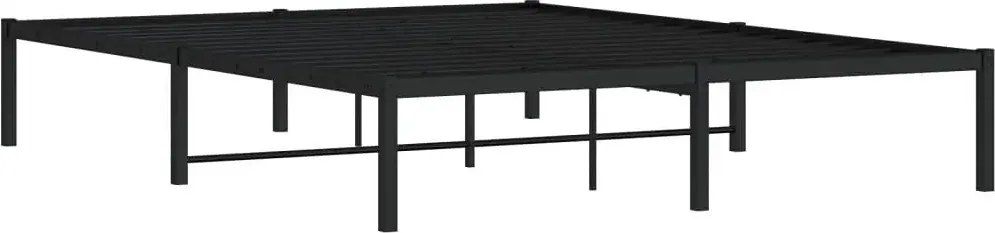Czarne Metalowe Łóżko Industrialne 180X200 Cm E1-G35