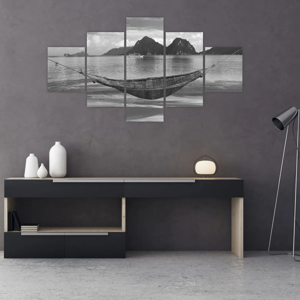 Obraz - Hamak na plaży (125x70 cm)