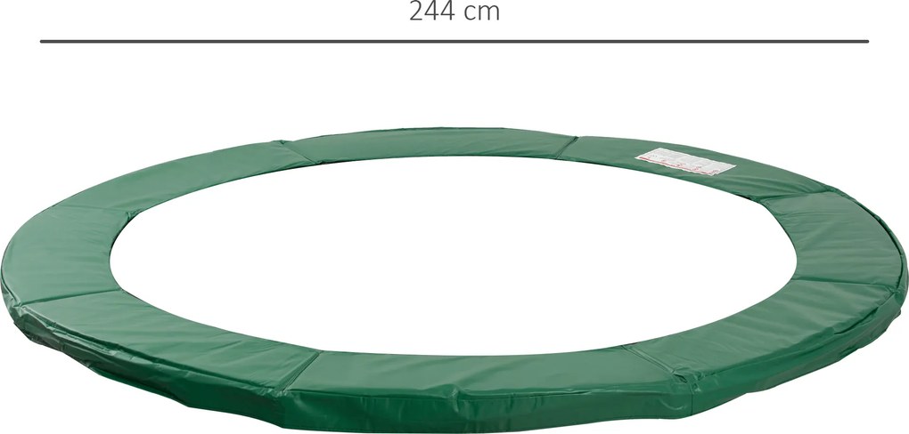 HOMCOM Osłona Sprężyn do Trampoliny 244cm Akcesoria Bezpieczeństwo Zielona | Aosom PL