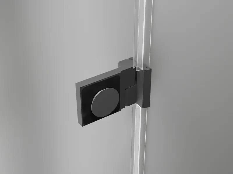 Mexen Lunar-B drzwi prysznicowe uchylne lewe 140 cm, transparent, gun metal - 832S-140-050-95-00-L