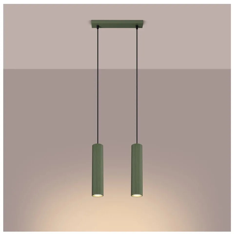 Zielona lampa wisząca Gleam – Sollux