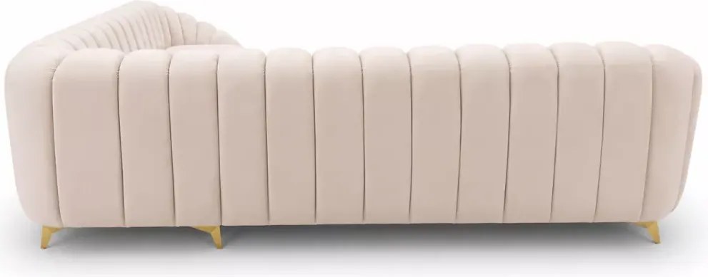 Narożnik z przeszyciami Verno 310 × 310 cm - nowoczesny duży narożnik w kształcie L do salonu