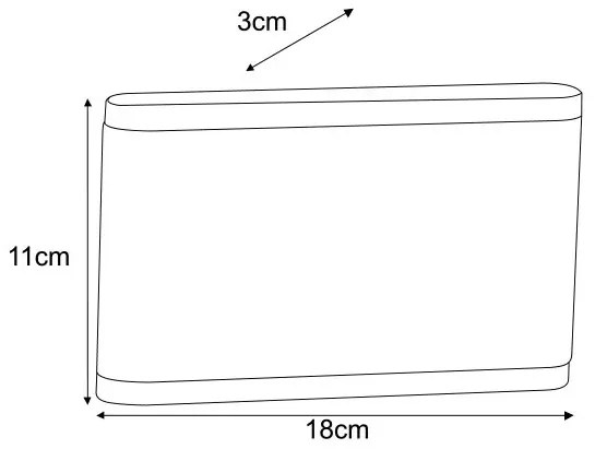 Czarny nowoczesny kinkiet zewnętrzny LED - S333 P8-R68