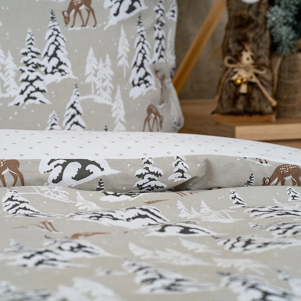 4Home Pościel bawełniana Christmas Forest, 140 x 220 cm, 70 x 90 cm, 140 x 220 cm, 70 x 90 cm