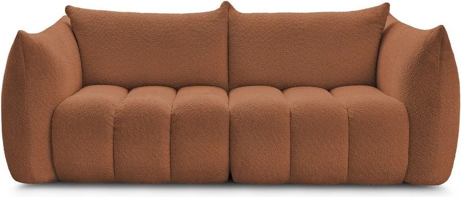 Pomarańczowa sofa z materiału bouclé 234 cm Azra – Bobochic Paris