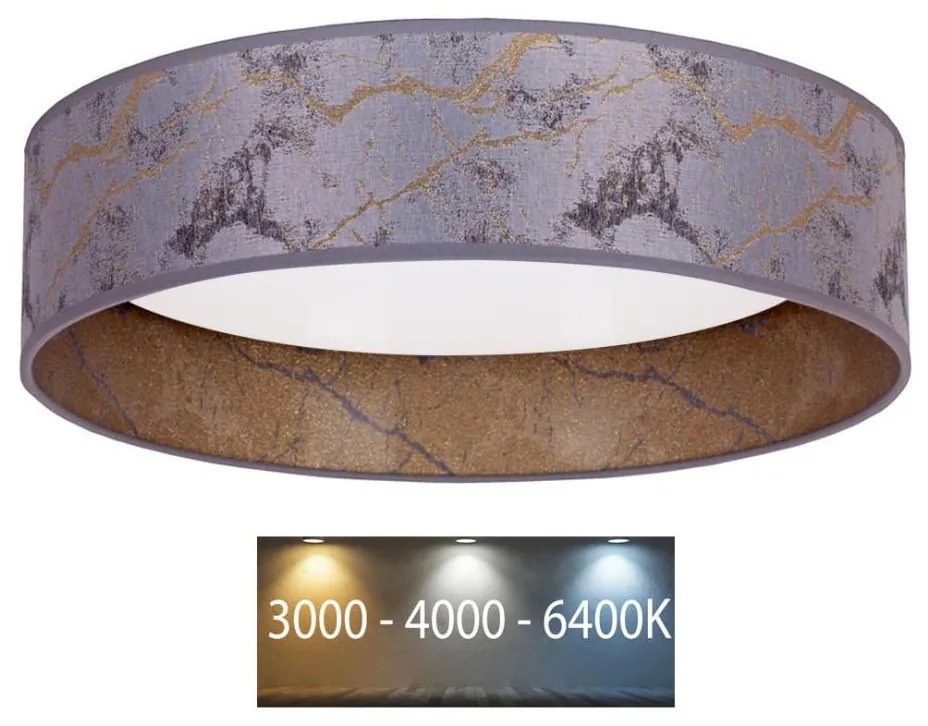 Brilagi - LED sufitowe VELVET LED/24W/230V 3000/4000/6400K szaro-złote