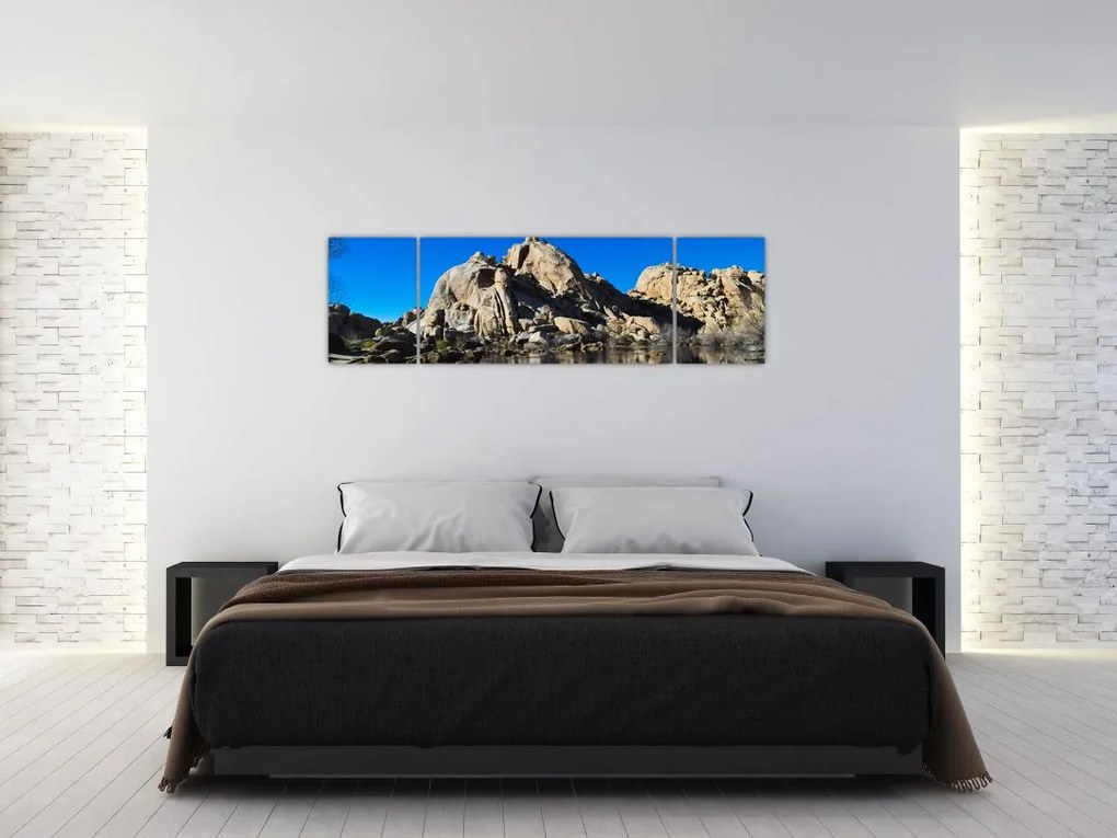 Obraz odbicia skał (170x50 cm)