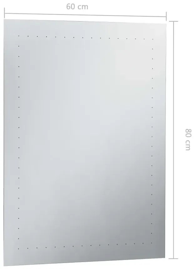 Łazienkowe wiszące lustro z oświetleniem LED 60 x 80 cm D0-T21