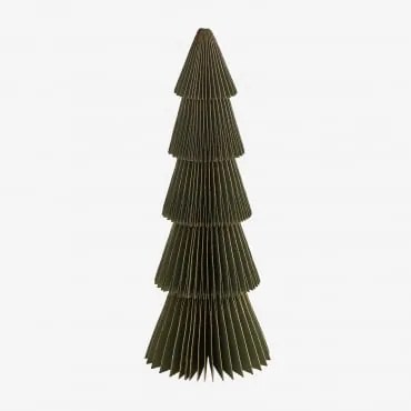 Papierowa Choinka Jespera ↑22.5 Cm & Zielony Pesto Ze Złotym Brzegiem - Sklum
