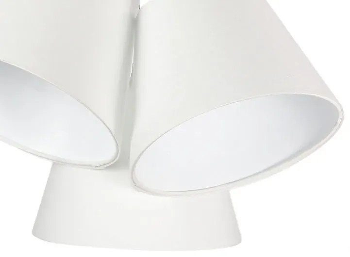Biała nowoczesna lampa wisząca stożek - EXX67-Drima