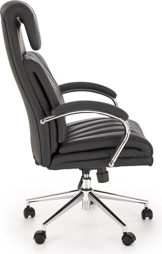 Czarno fotel gabinetowy z ekoskóry Romano Halmar