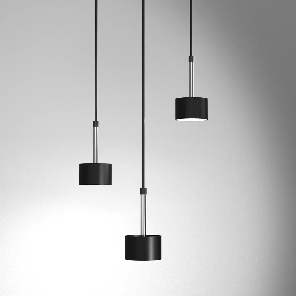 Lampa wisząca ARENA BLACK/SILVER 3xGX53, czarna, na kole potrójna