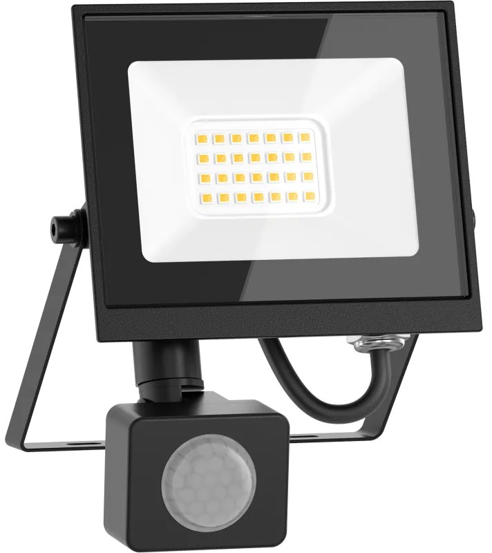 Mexen Luxpro naświetlacz LED z czujnikiem ruchu, 20W, Neutralna - 4000K, 1800 lm, czarny - L235-020-40-70