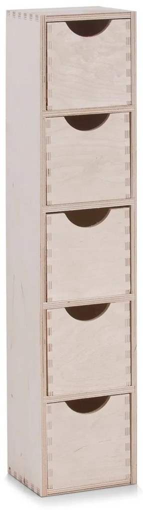Pojemnik na drobiazgi, 5 szuflad, drewniany, 60x13x12 cm, ZELLER