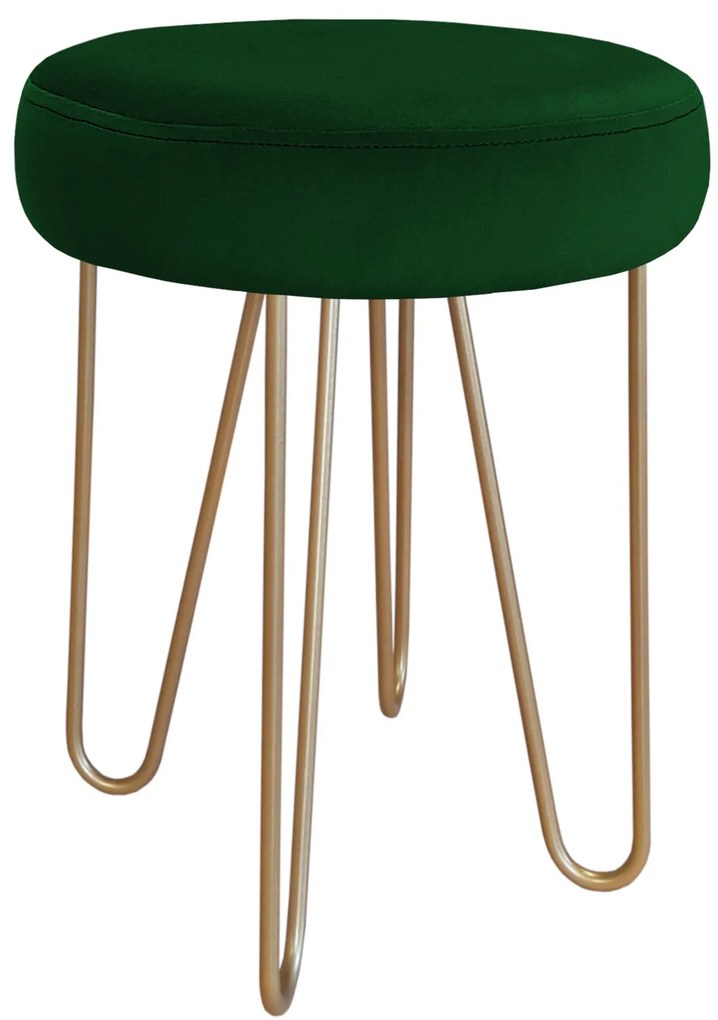 Taboret Venus HAIRPIN noga złota MG25