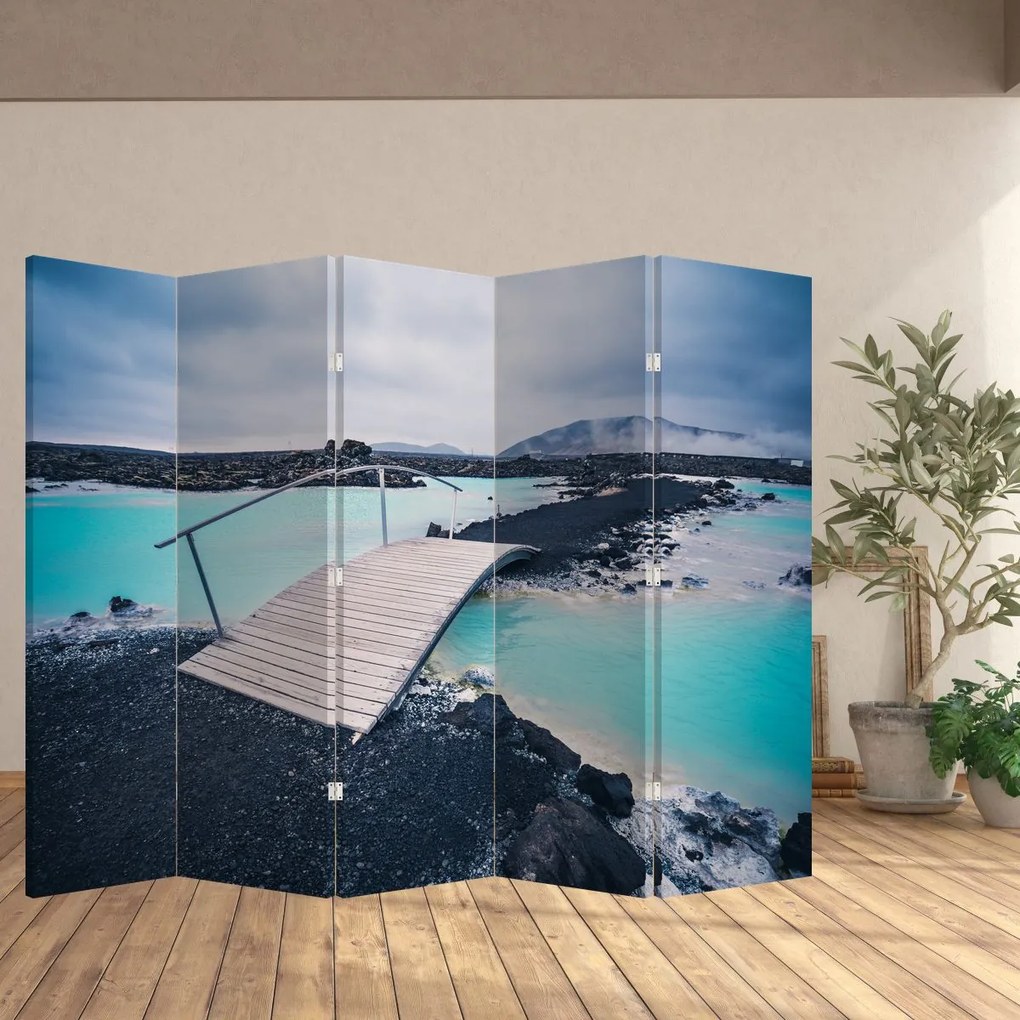Parawan - Drewniany most (210x170 cm)
