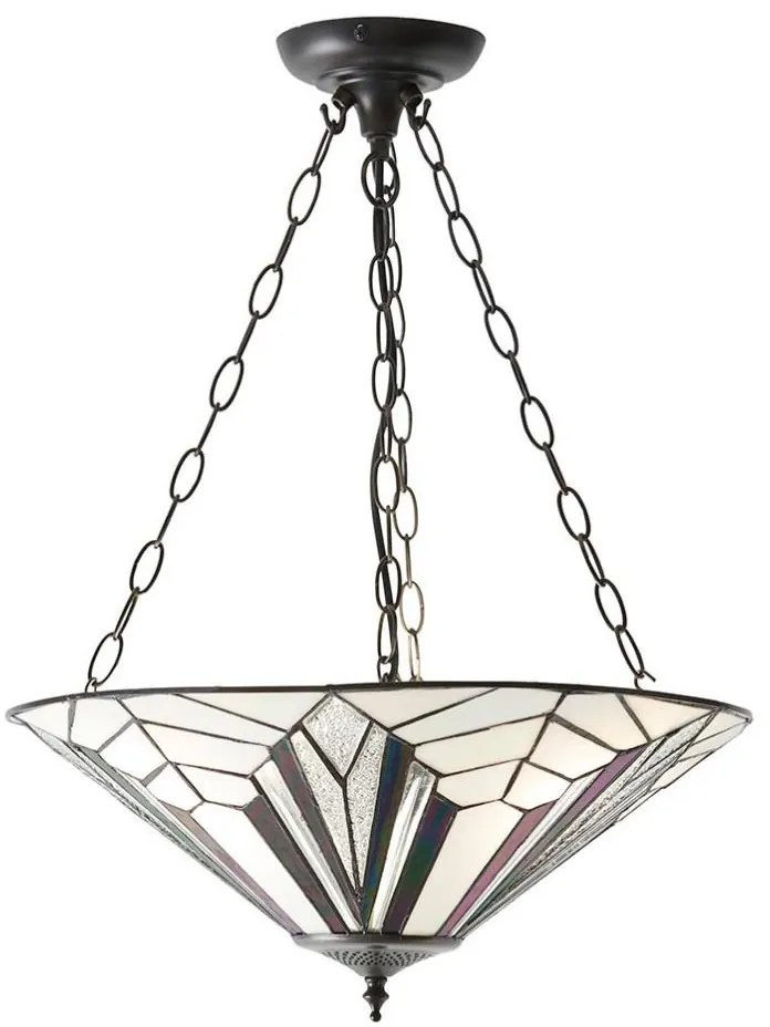 Endon 63936 - Żyrandol na łańcuchu Tiffany ASTORIA 3xE27/60W/230V śr. 48 cm