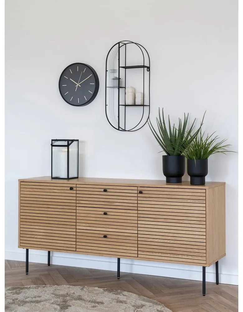 Niska komoda w dekorze dębu w naturalnym kolorze 150x74 cm Kyoto – House Nordic