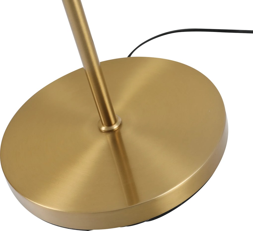 Lampa podłogowa Lampa stojąca Lampa stojąca podłogowa 2-częściowy szklany klosz złota + biała | Aosom.pl