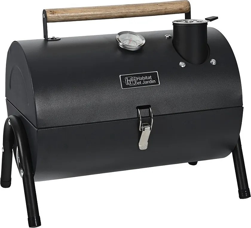 Przenosny grill weglowy "Kapitan" - 42 x 27 x 43 cm - Czarny