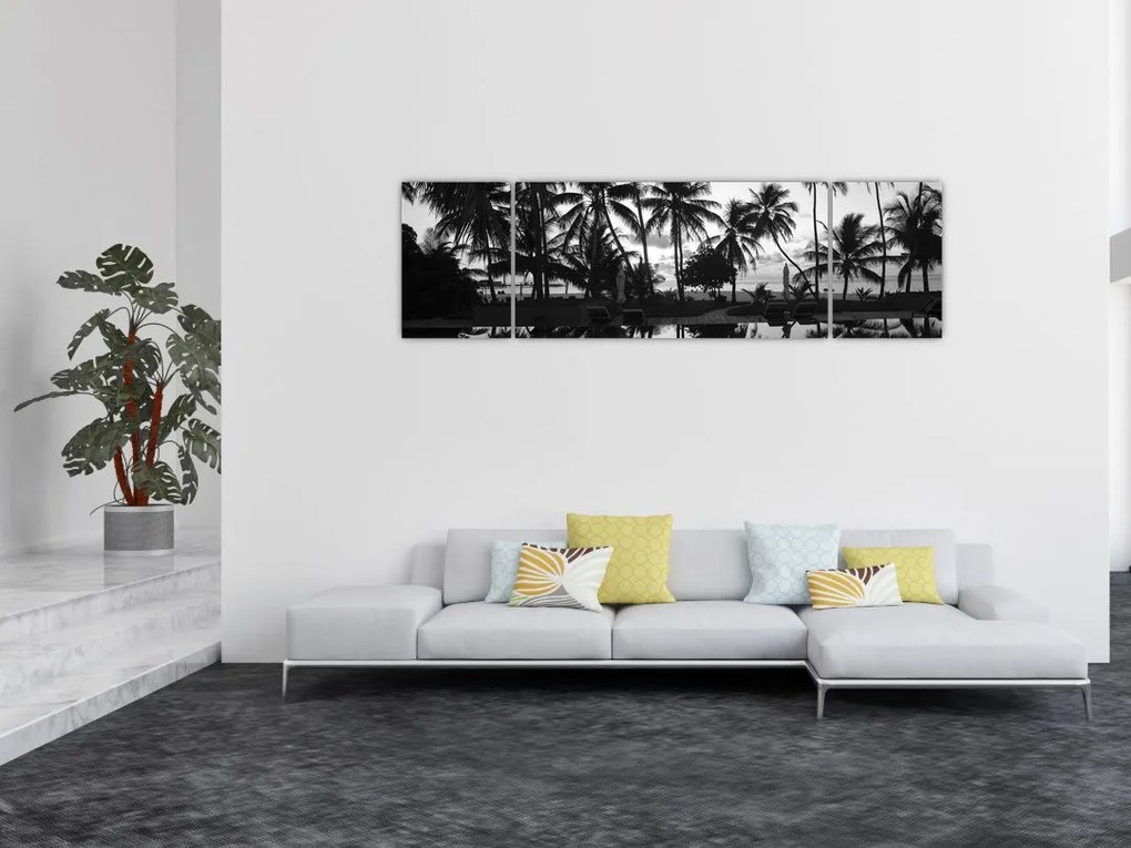 Obraz tropikalnej wyspy (170x50 cm)