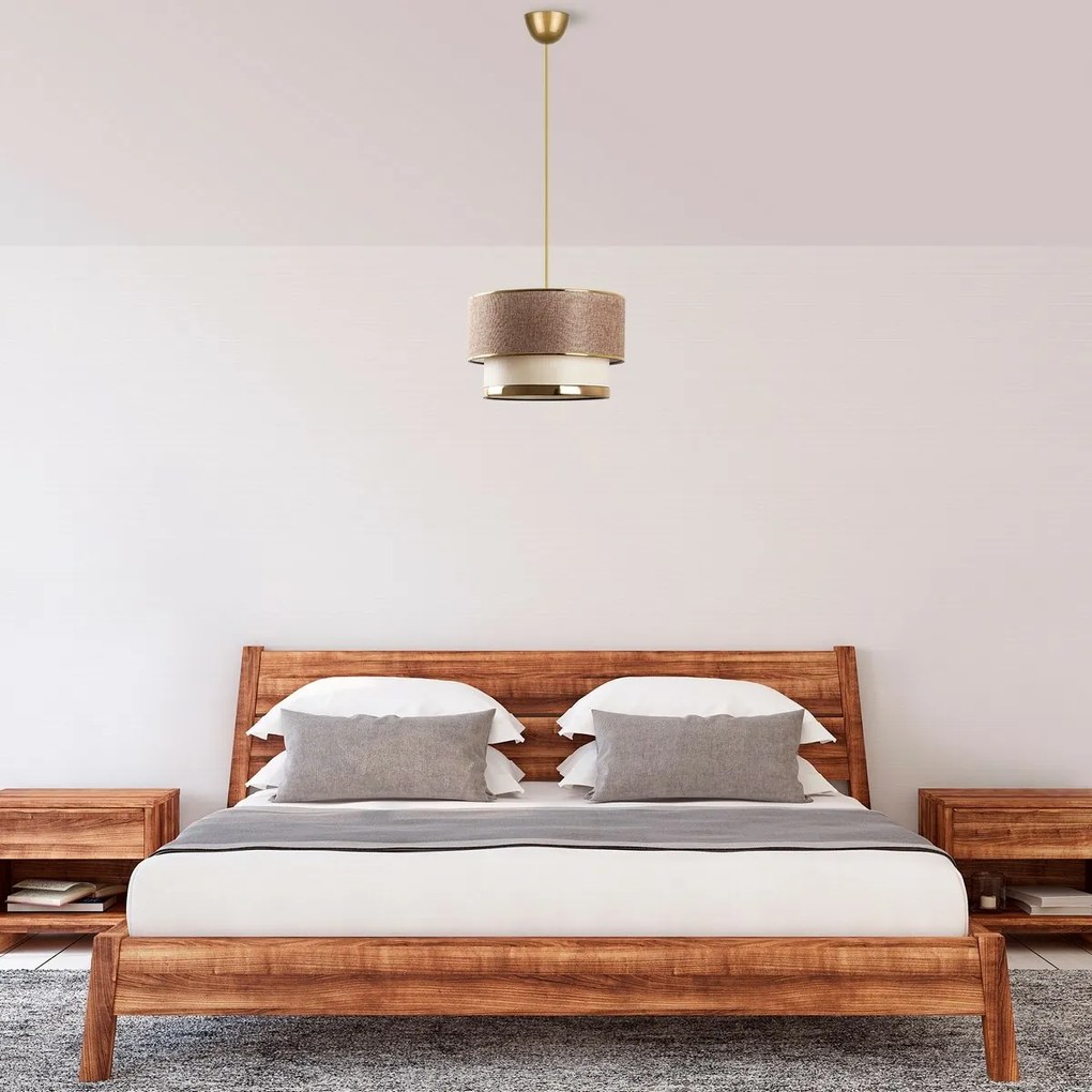 Lampa wisząca Cake - beżowy, złoty