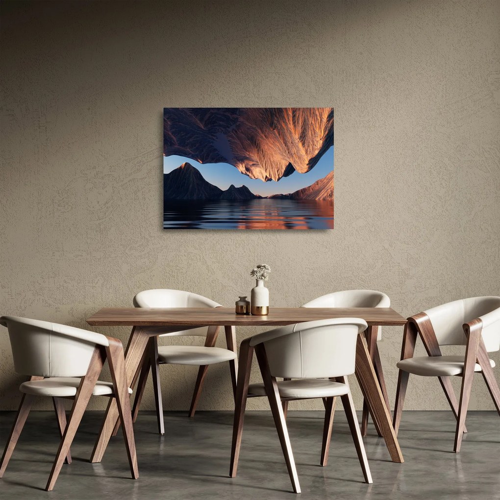 Obraz na szkle - Klify 3D (70x50 cm)