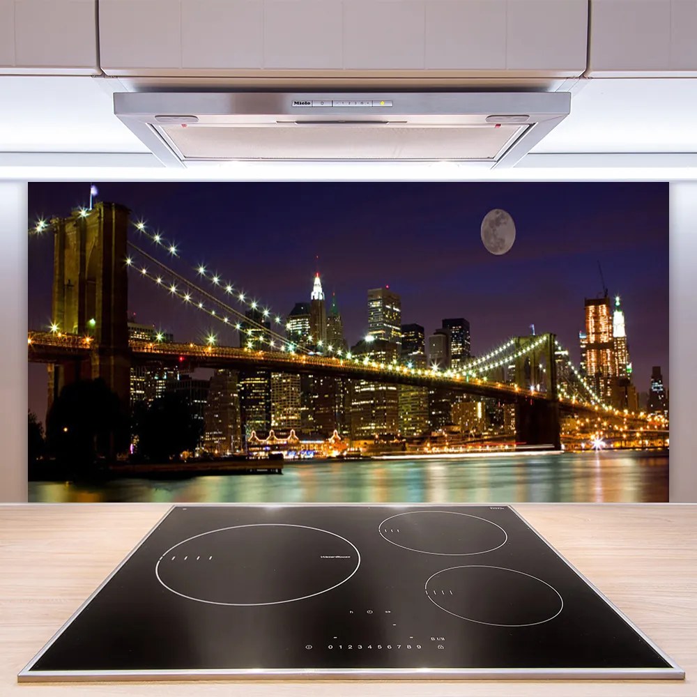 Dekor Szklany do Kuchni Perspektywa Nowoczesnego Mostu