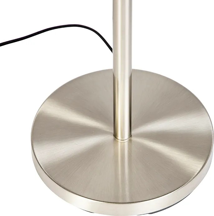 Lampa podłogowa stalowa z różowym kloszem 50 cm - Simplo