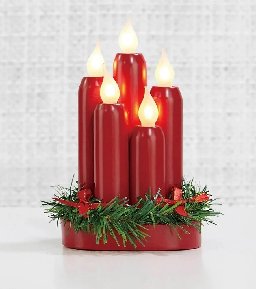 Czerwona dekoracja świetlna ze świątecznym motywem Hanna – Markslöjd