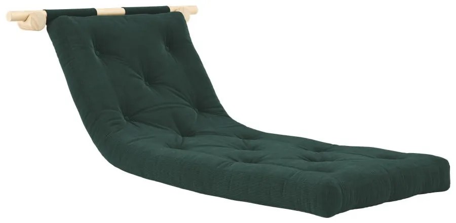 Ciemnozielony sztruksowy fotel Hooked – Karup Design
