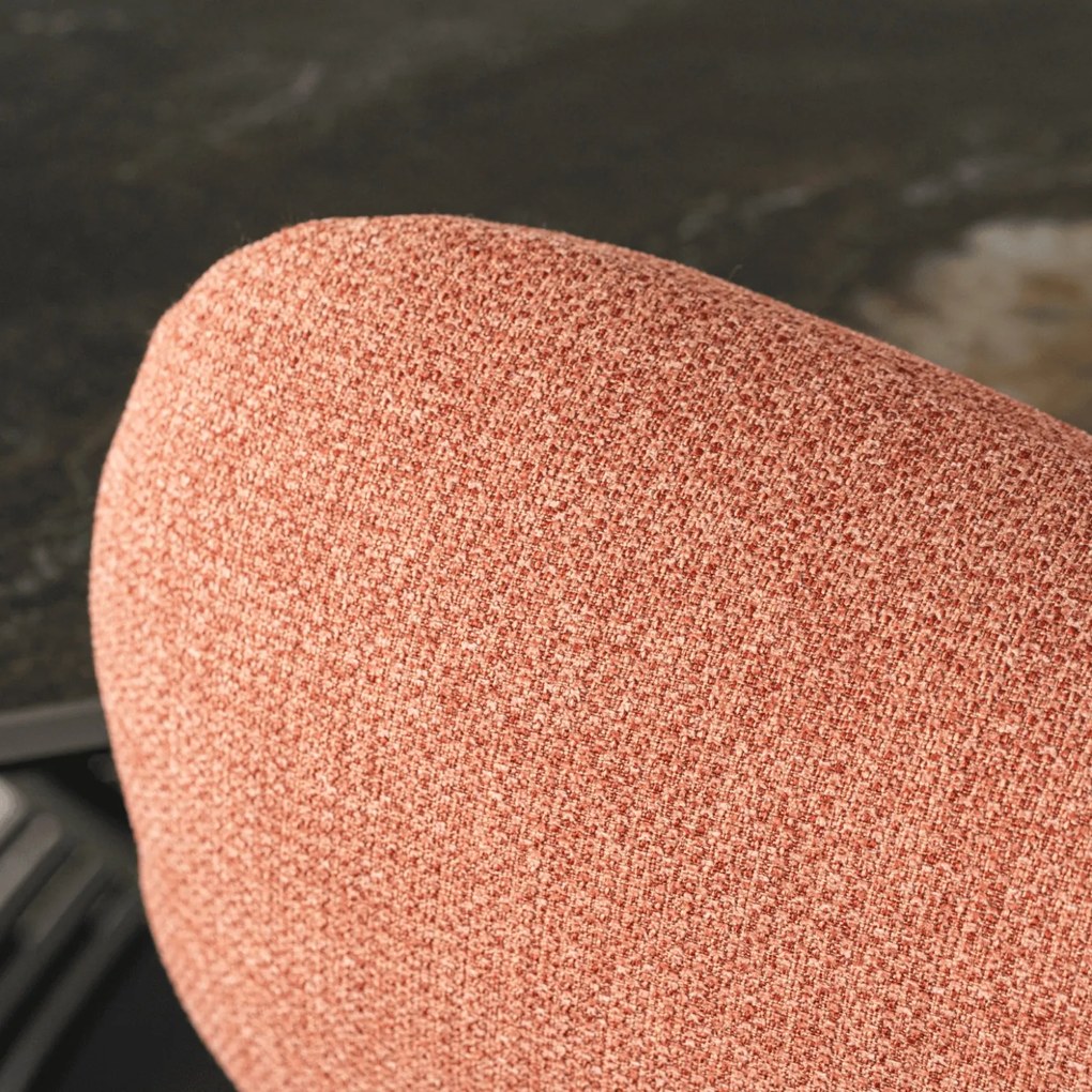 Krzesło Tapicerowane Obrotowe ALVARO Rude Nowoczesne