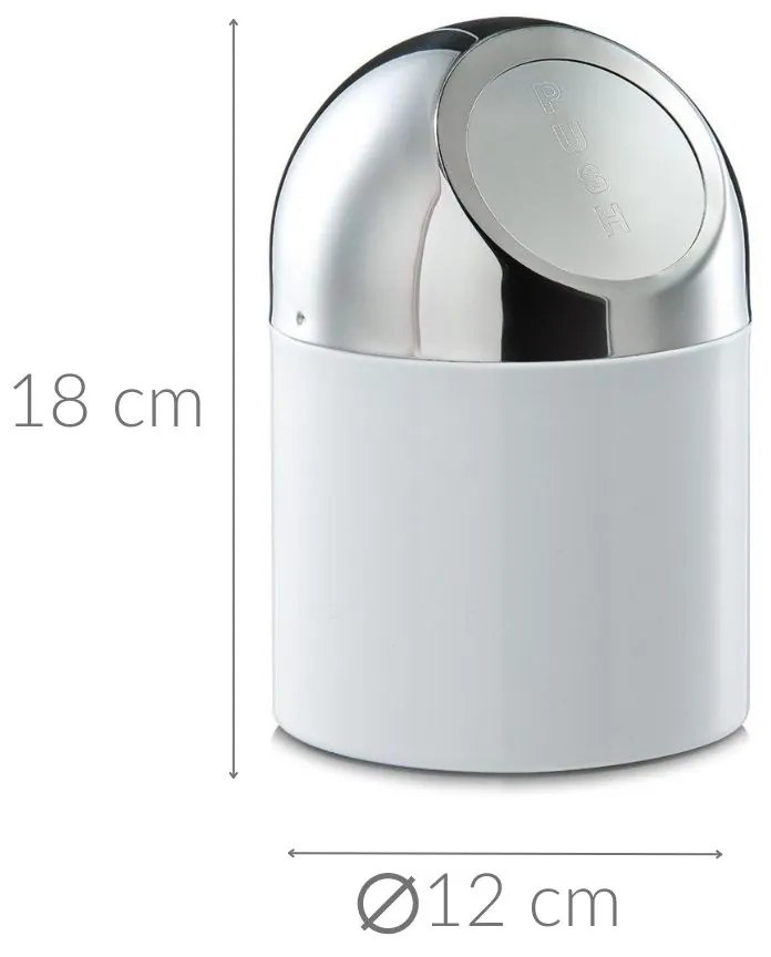 Kosz łazienkowy MINI, pojemnik na śmieci, pojemność 2 l, ZELLER