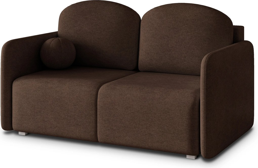 Masseno Sofa SUVI II z funkcją spania i pojemnikiem na pościel, Rozkładana sofa - Brązowy, NEVE 28