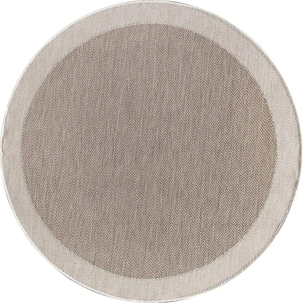 Dywan zewnętrzny Miovani beżowy 200 cm x 200 cm koło